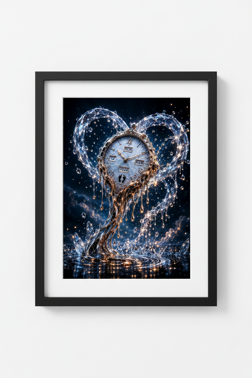 Birth Collection - Black Frame White Border